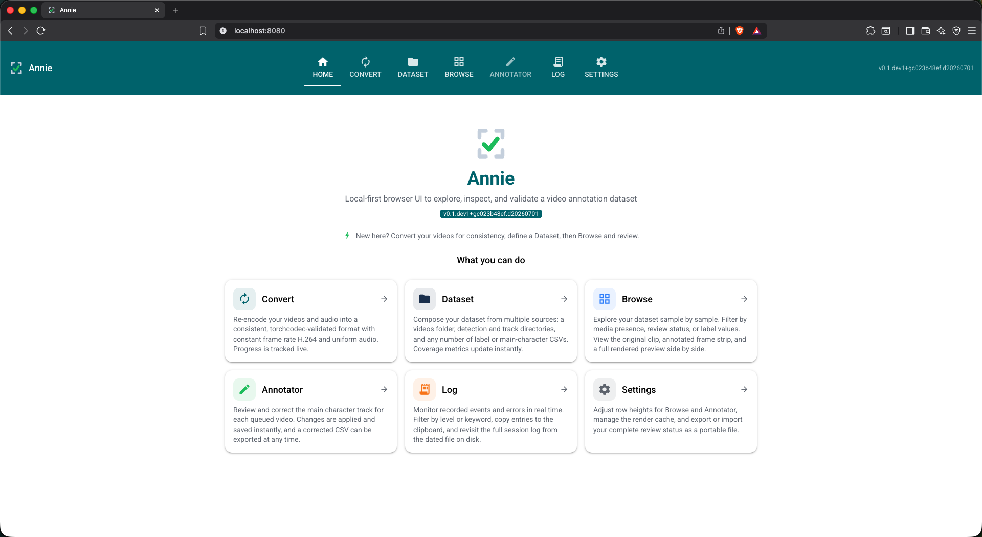 Annie home tab